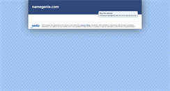 Desktop Screenshot of namegenie.com
