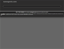 Tablet Screenshot of namegenie.com